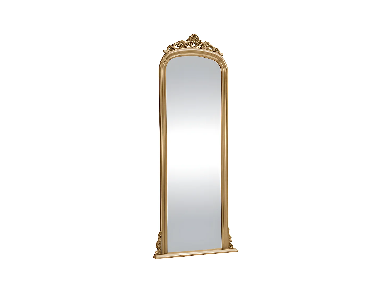 Großer Spiegel - H. 180 cm - Paulowniaholz - Goldfarben - MERRY