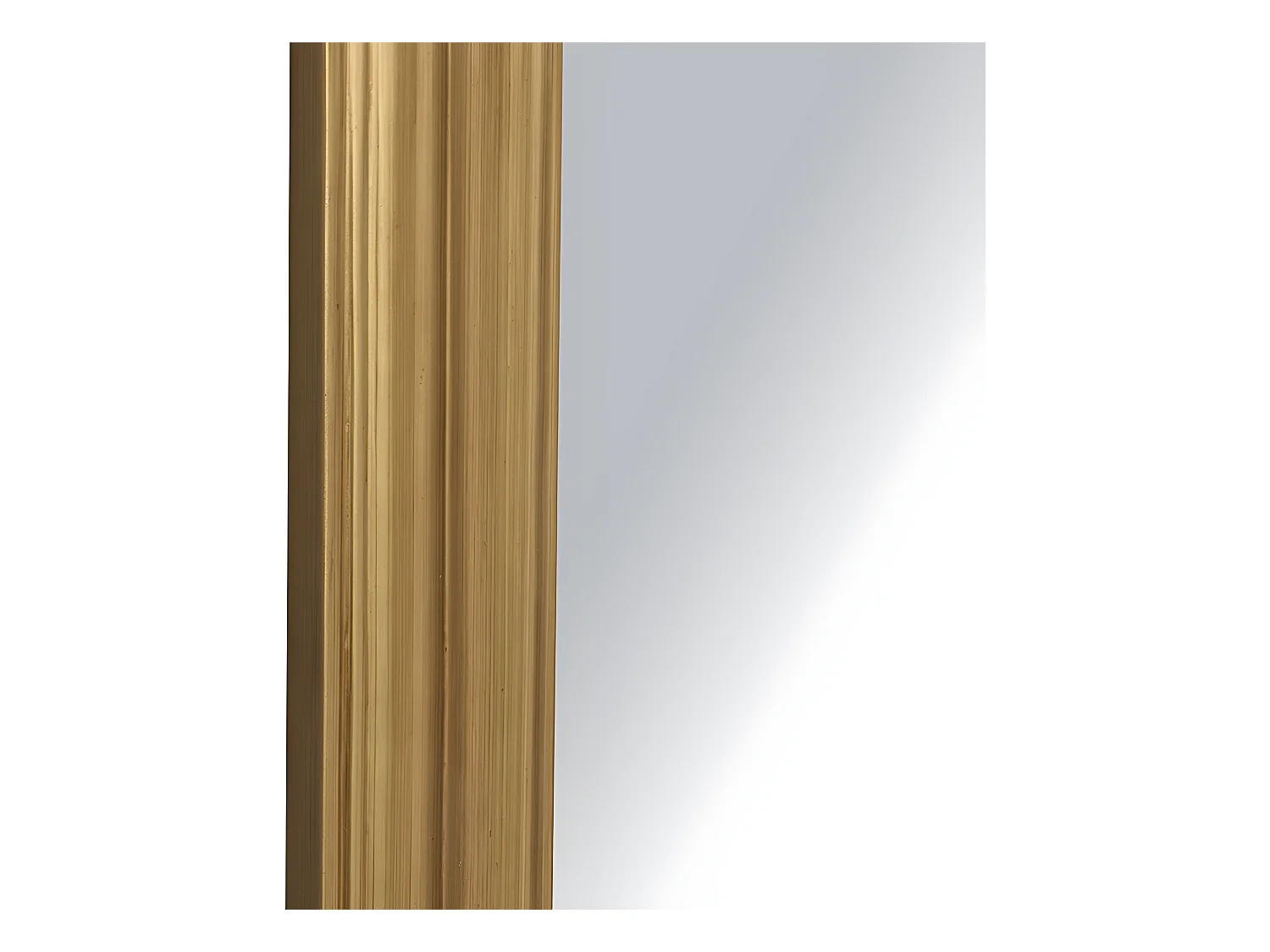 Großer Spiegel - H. 180 cm - Paulowniaholz - Goldfarben - MERRY