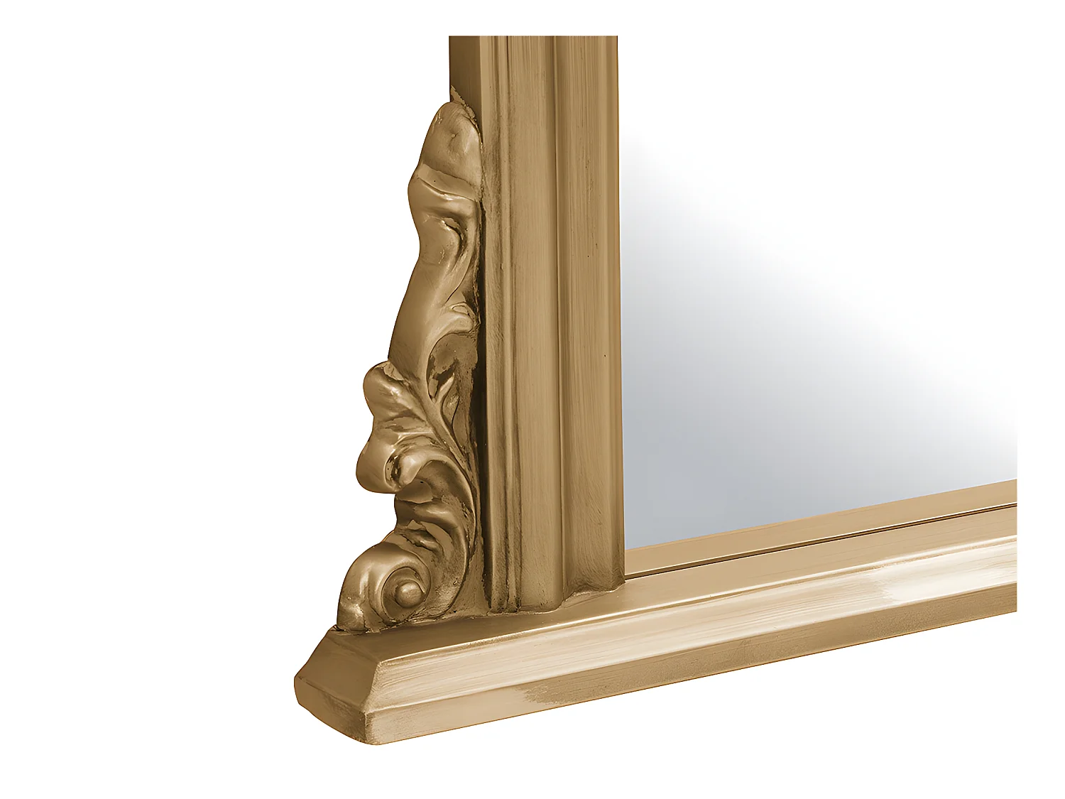 Großer Spiegel - H. 180 cm - Paulowniaholz - Goldfarben - MERRY