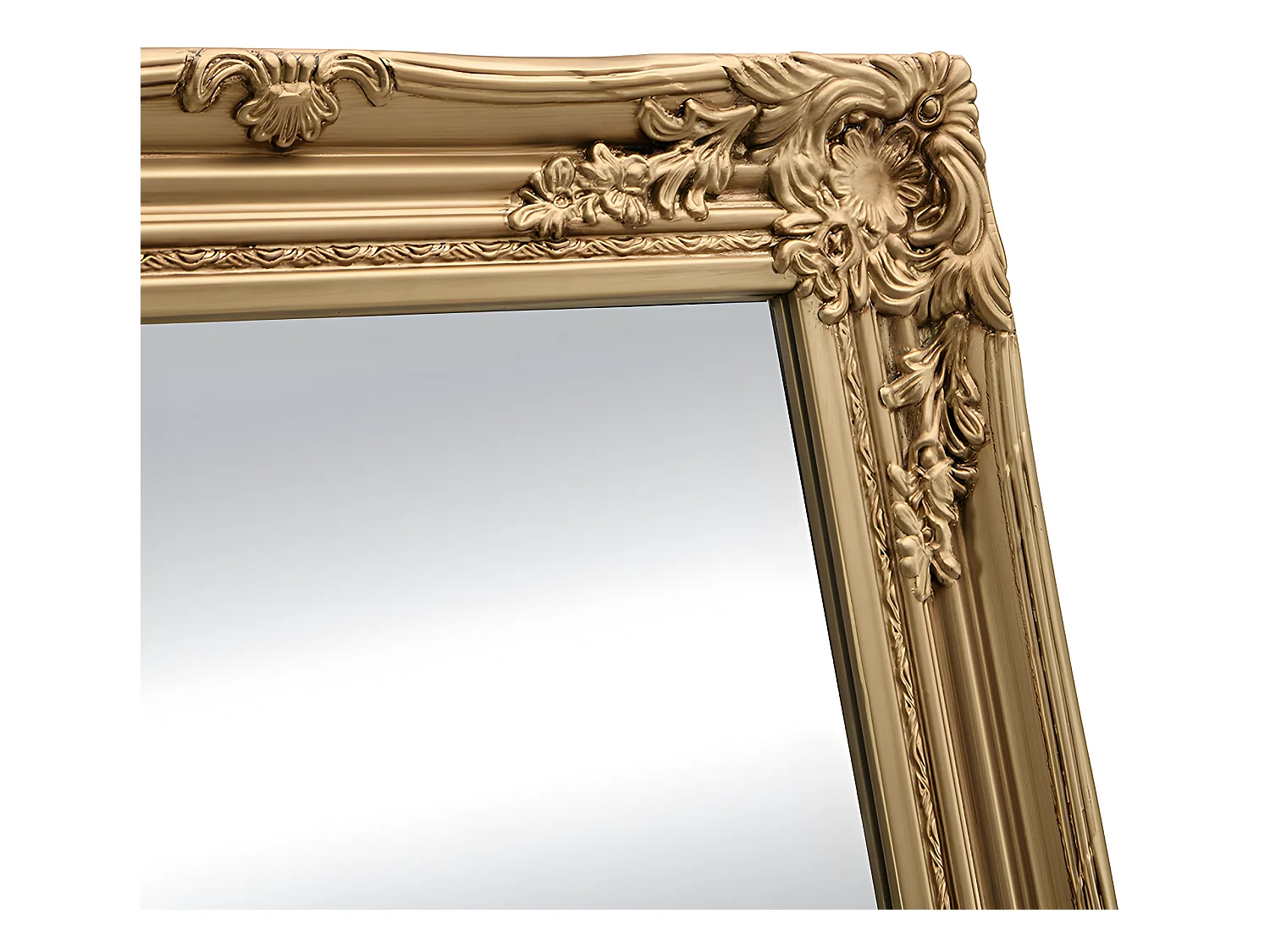 Miroir sur pied en bois d'eucalyptus - L. 50 x H. 170 cm - Doré - HONORE