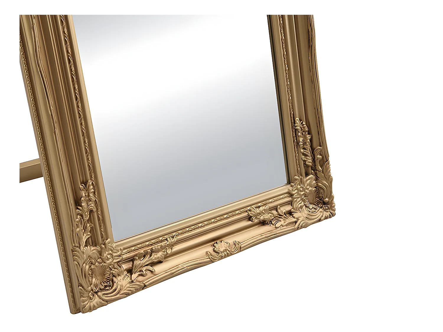 Miroir sur pied en bois d'eucalyptus - L. 50 x H. 170 cm - Doré - HONORE