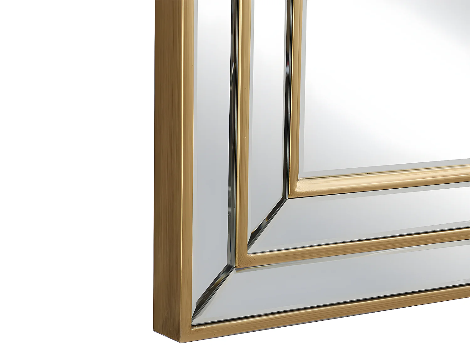 Spiegel BAKOU - Eukalyptushout - H.90 cm - Goudenkleur