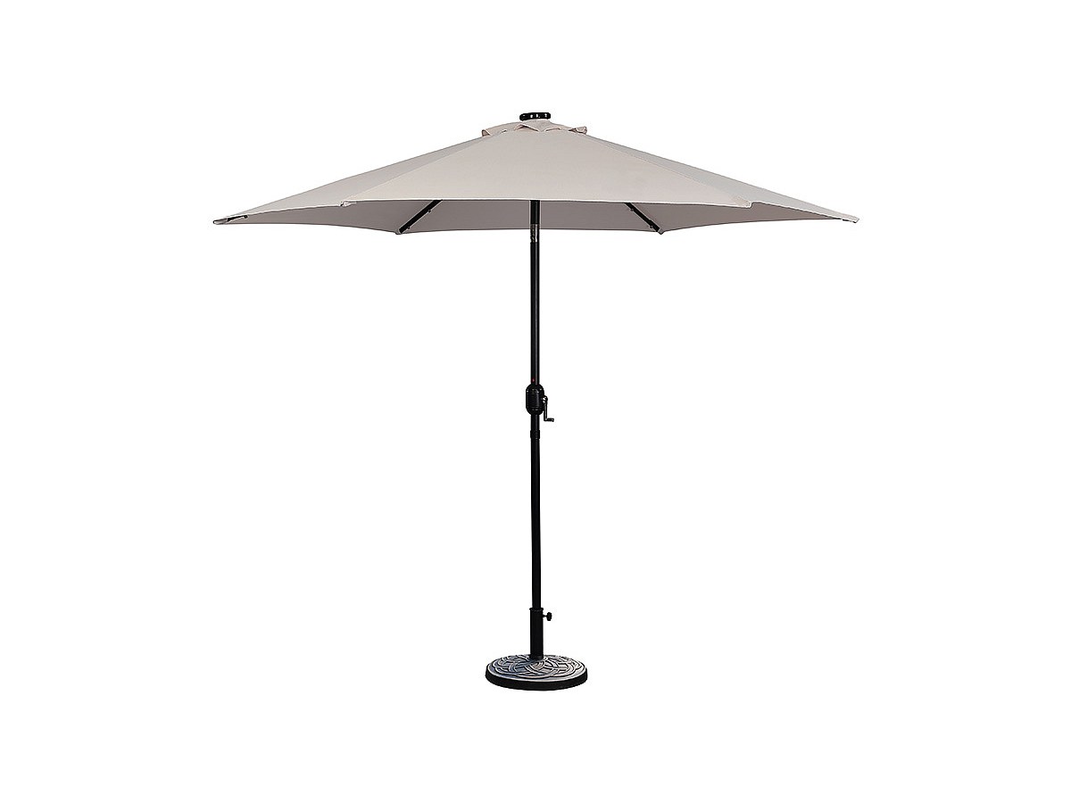 Sombrilla redonda GUAZAPA LEDS D2.65xAlt. 2.36m - Beige + pata sombrilla