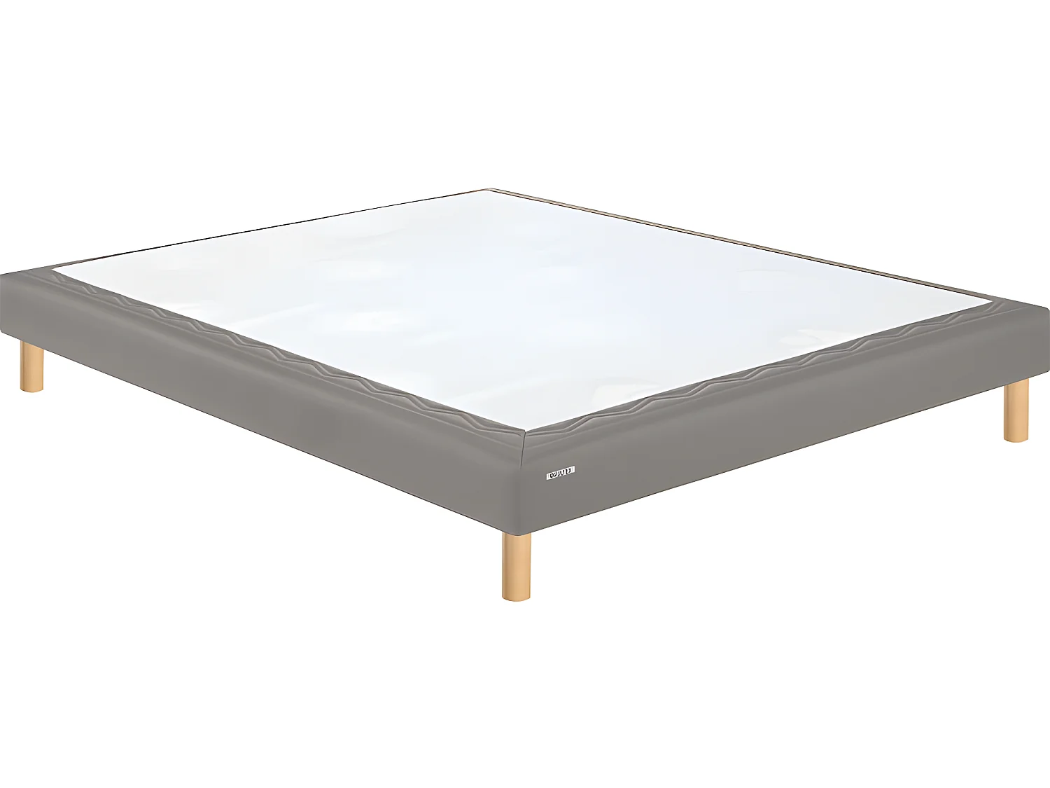 Sommier déco taupe confort medium 15 cm avec pieds Bultex Mediano 160x200