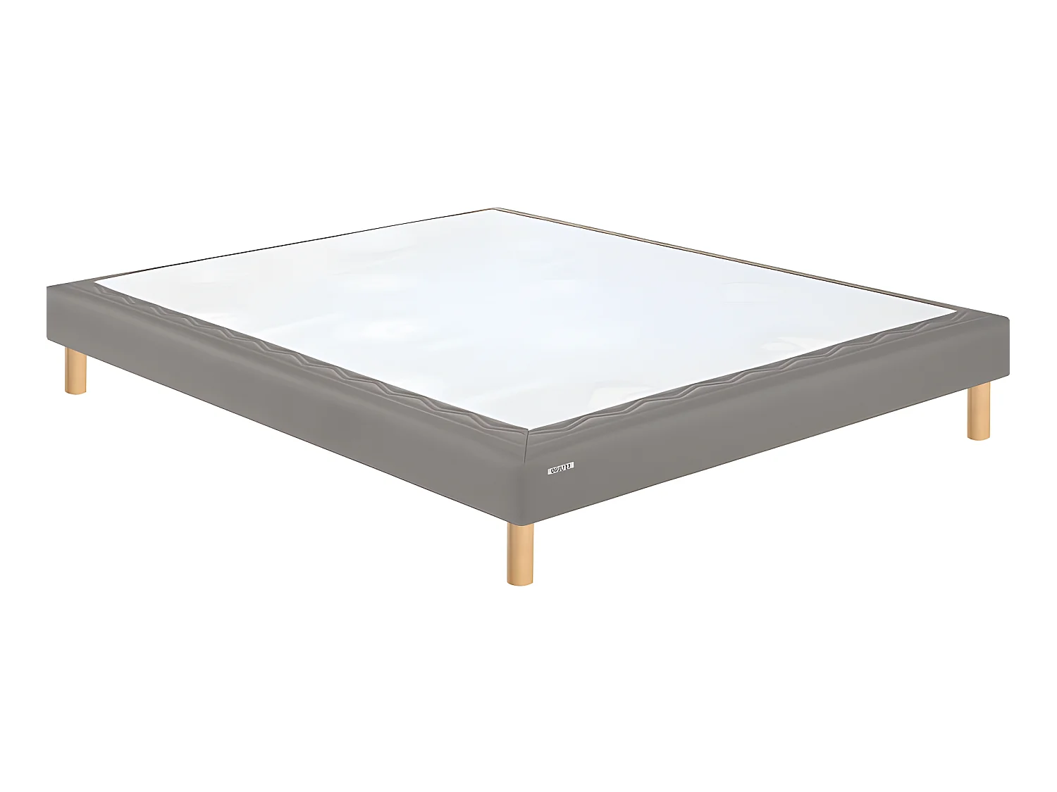 Sommier déco taupe confort medium 15 cm avec pieds Bultex Mediano 160x200