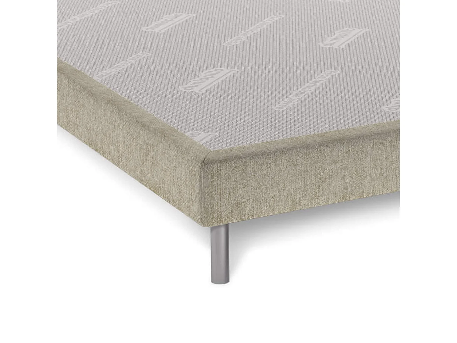 Sommier Dunlopillo Bellini beige 15 cm avec pieds 120x200
