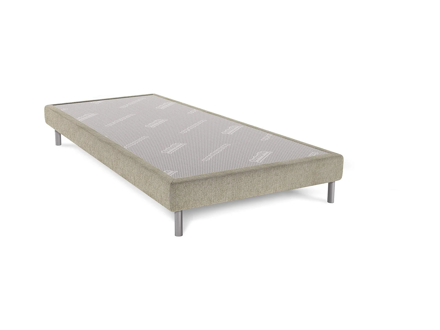 Sommier Dunlopillo Bellini beige 15 cm avec pieds 90x190