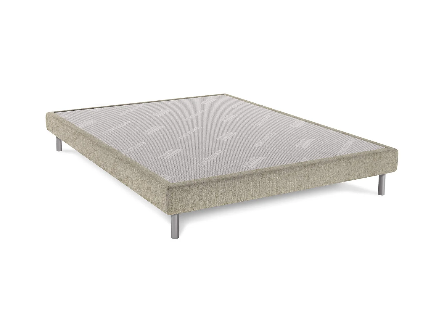 Sommier Dunlopillo Bellini beige 15 cm avec pieds 140x200