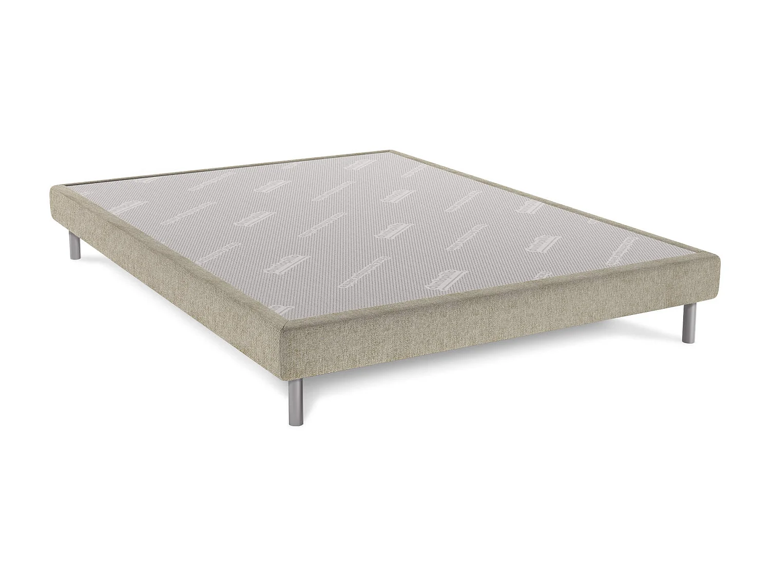 Sommier Dunlopillo Bellini beige 15 cm avec pieds 160x200