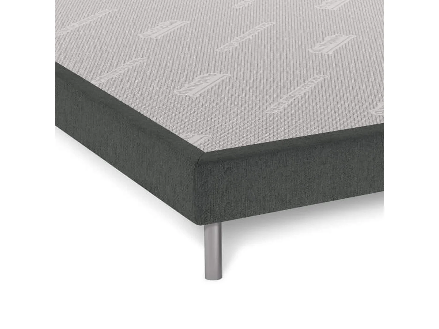 Sommier Dunlopillo Bellini anthracite 15 cm avec pieds 140x200