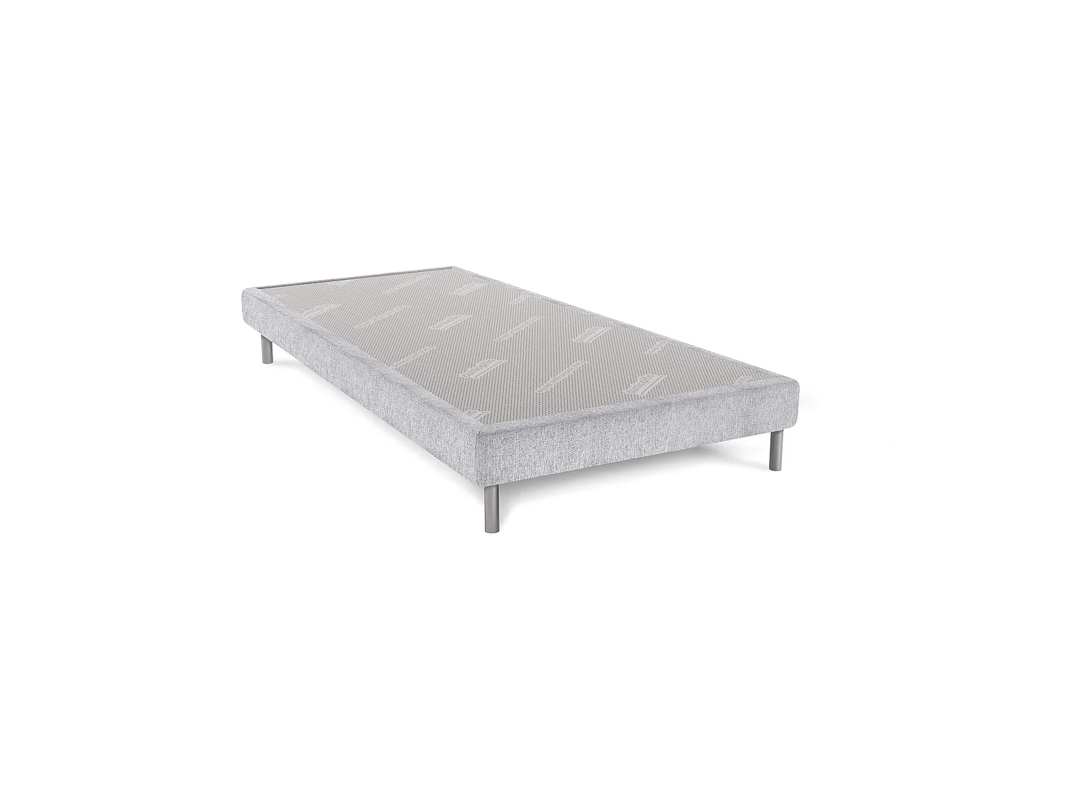 Sommier Dunlopillo Bellini gris 15 cm avec pieds 120x200
