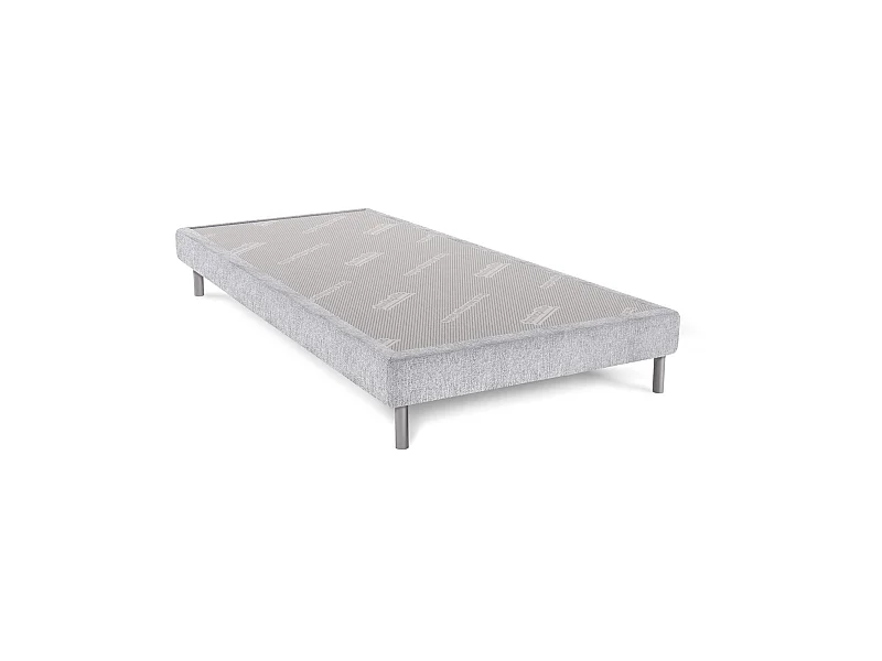 Sommier Dunlopillo Bellini gris 15 cm avec pieds 120x200