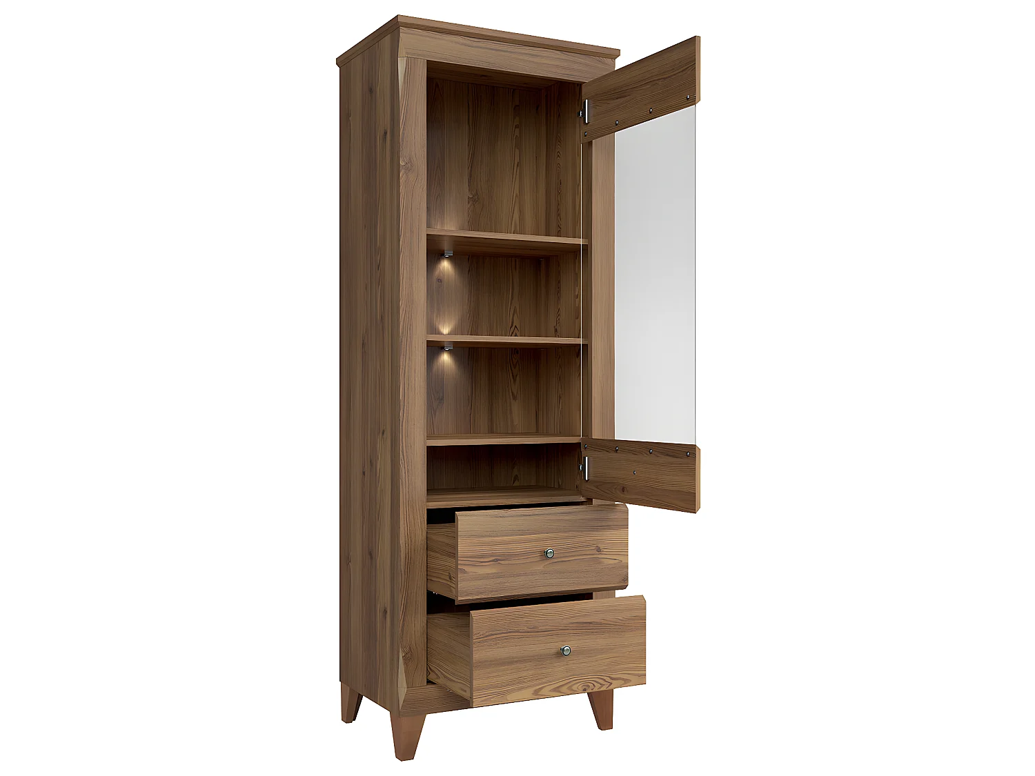 Vetrina a 1 anta in legno Raya