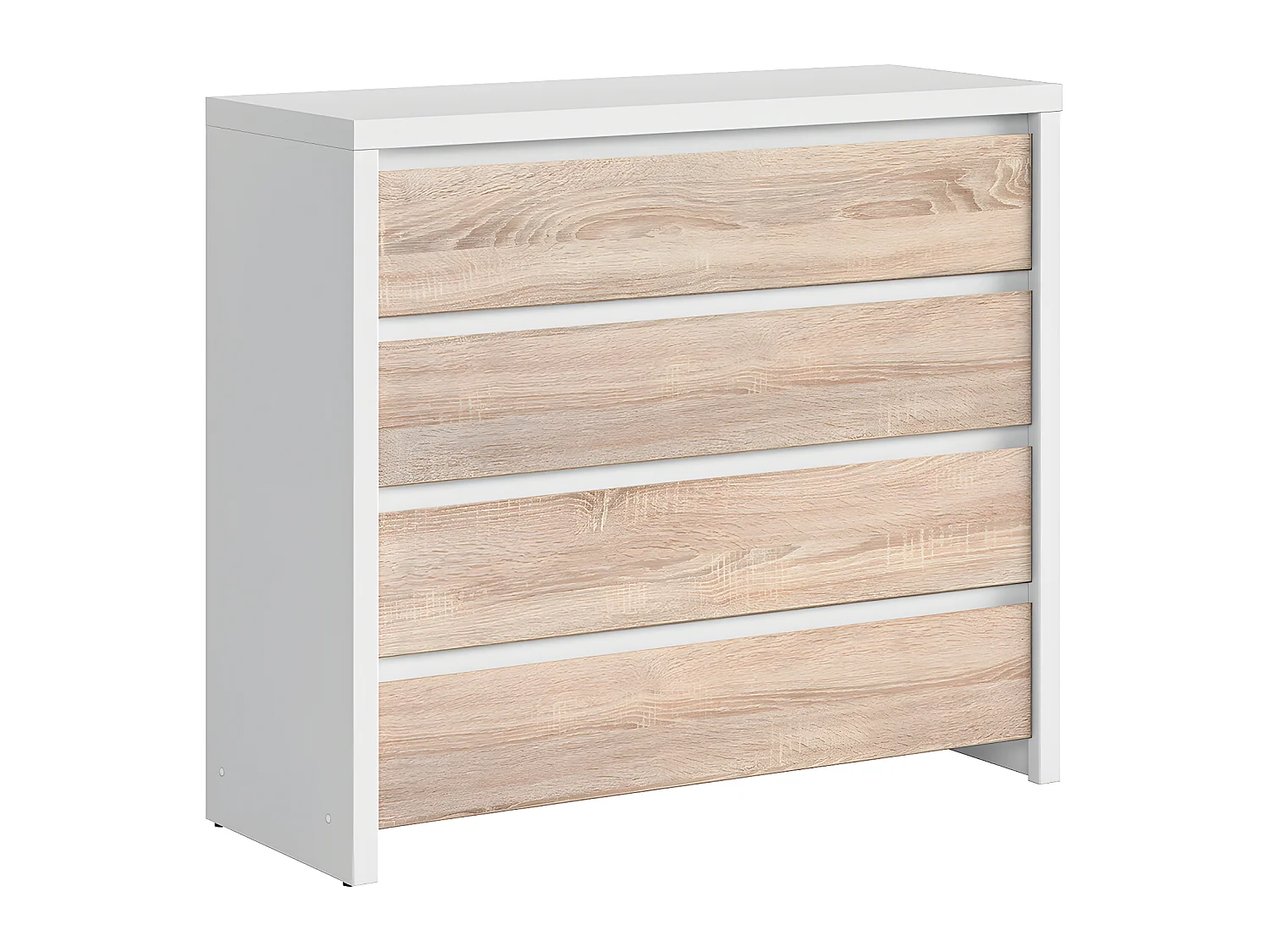 Soren Wit en Hout 4-ladekast