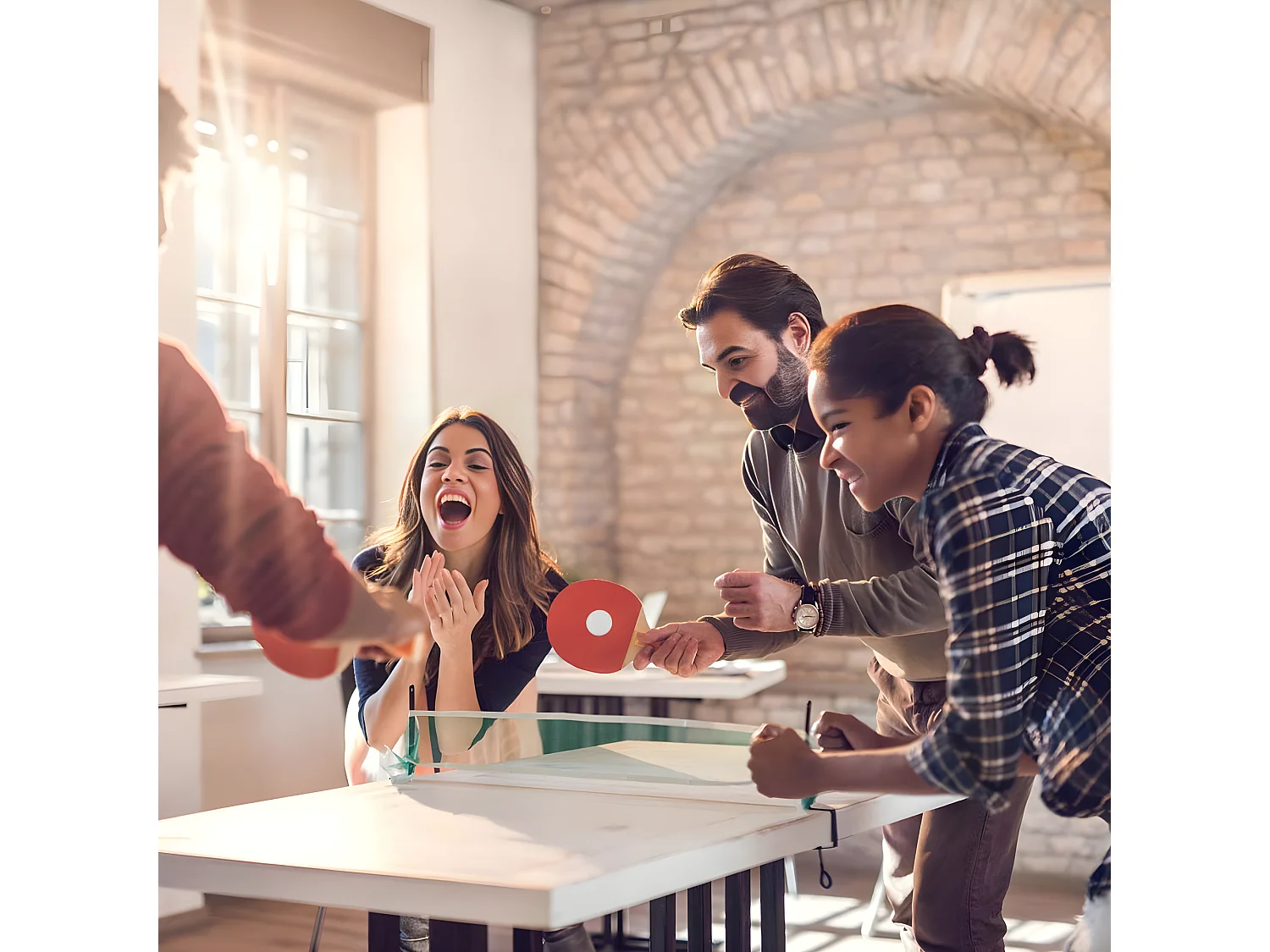 Jeu De Ping Pong Mobile Rouge, Vert