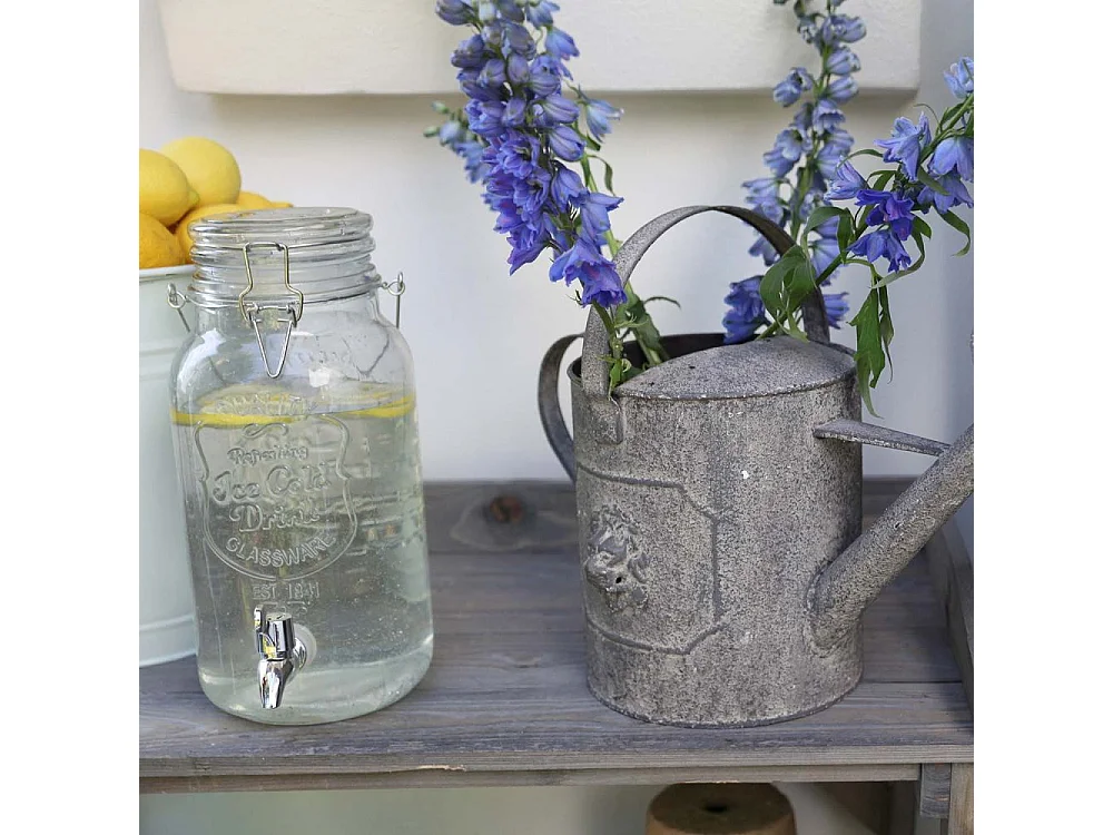 Distributeur boisson avec couvercle à rabat en verre