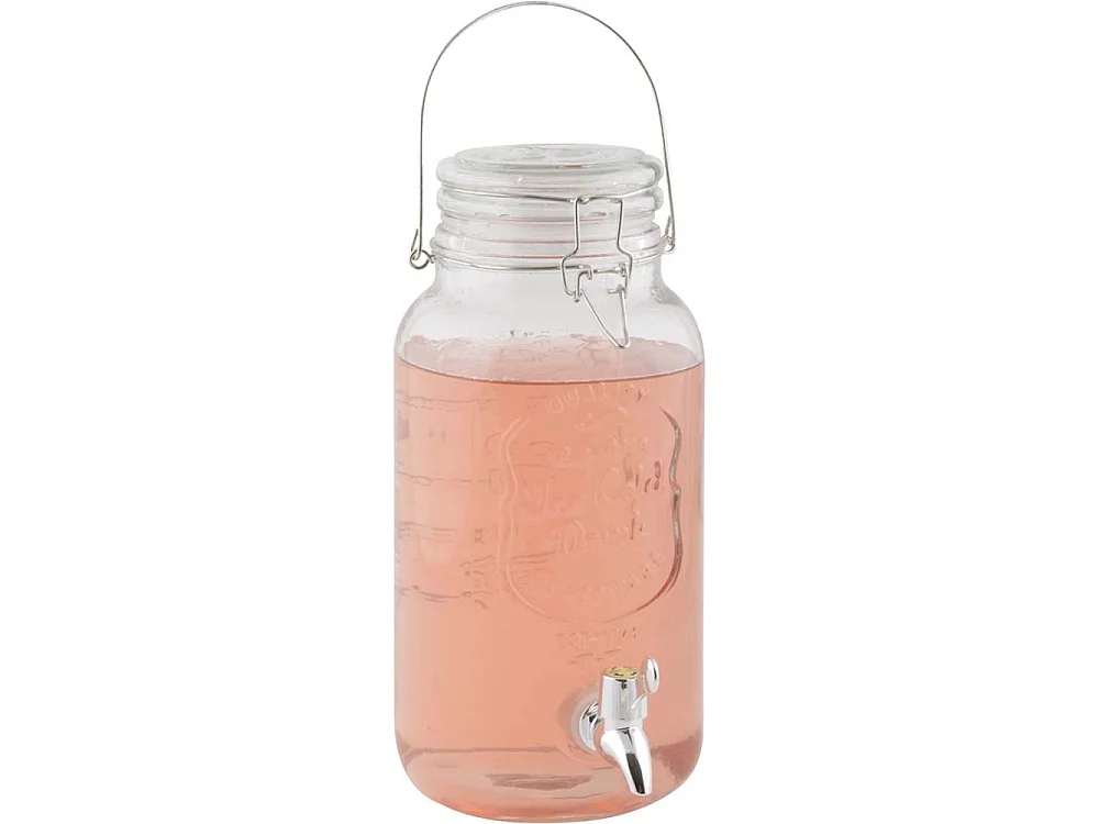 Distributeur boisson avec couvercle à rabat en verre