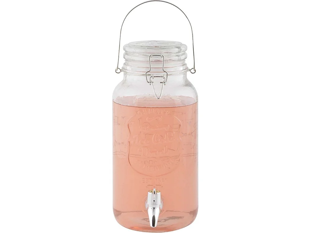 Distributeur boisson avec couvercle à rabat en verre