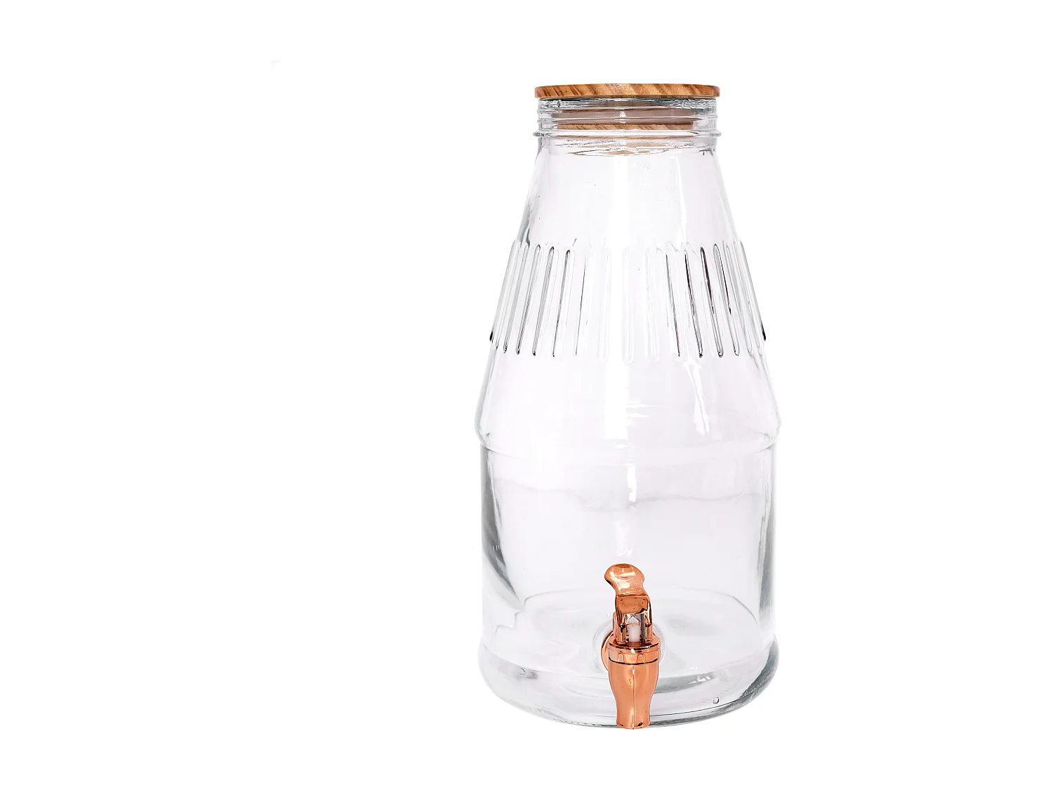 Fontaine Avec Couvercle En Bois 3.8l Transparent, Or