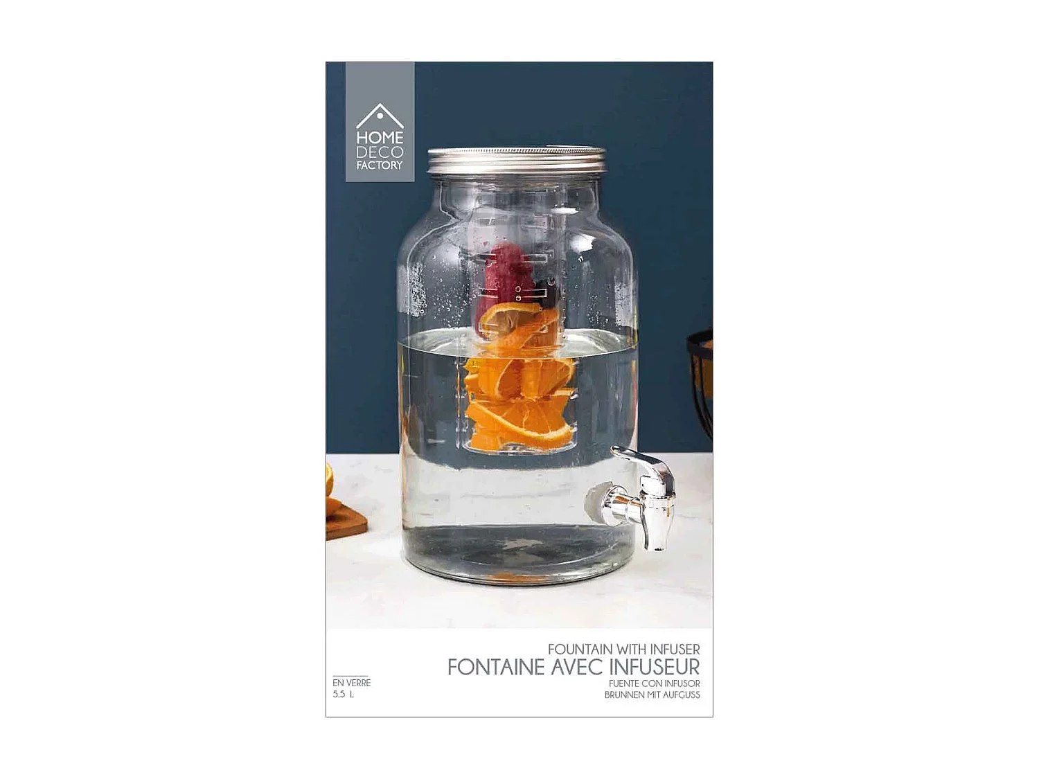 Fontaine Avec Infuseur 5.5l Transparent
