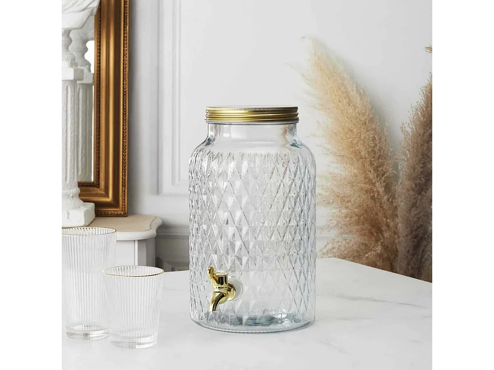 Fontaine Design Diamant 6l Transparent, Or