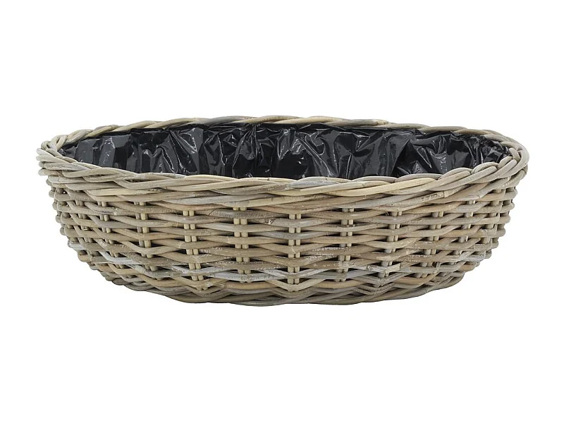 Corbeille ronde en poelet doublé plastique