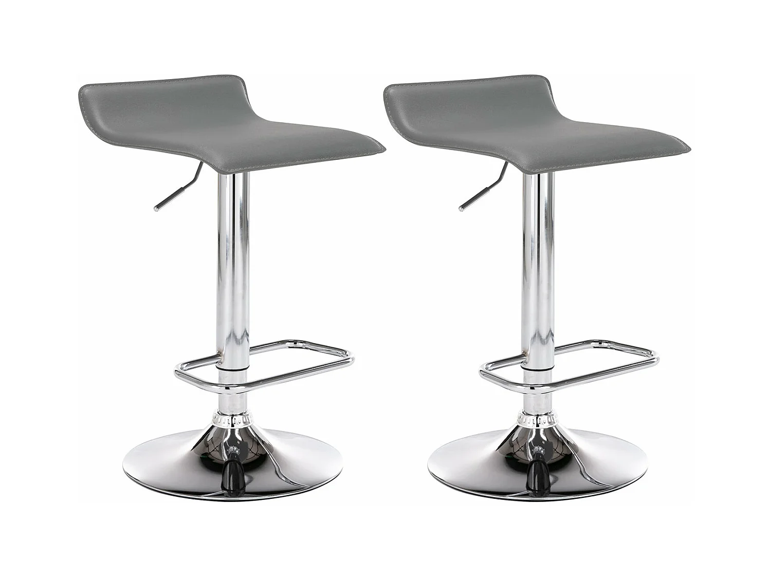 Lot de 2 tabourets grise TDB10159