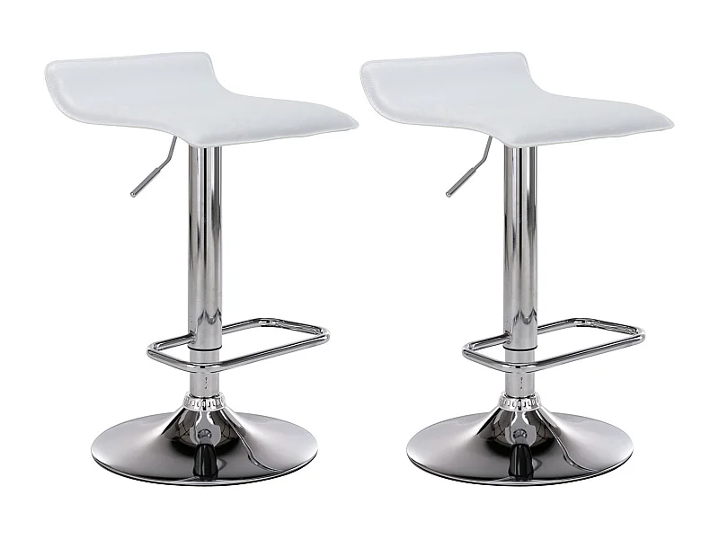 Lot de 2 tabourets blanche 36 x 39 x 84 cm TDB10163