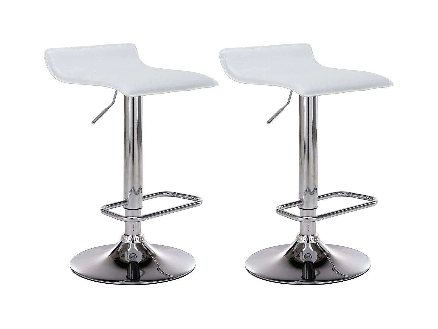 Lot de 2 tabourets blanche 36 x 39 x 84 cm TDB10163