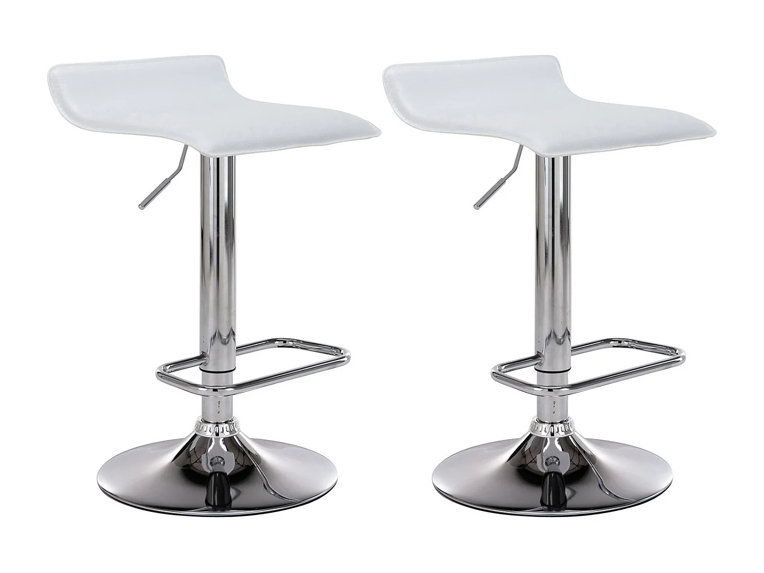 Lot de 2 tabourets blanche 36 x 39 x 84 cm TDB10163