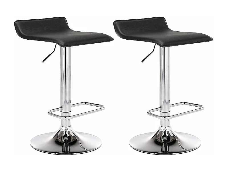 Lot de 2 tabourets noire 36 x 39 x 84 cm TDB10162