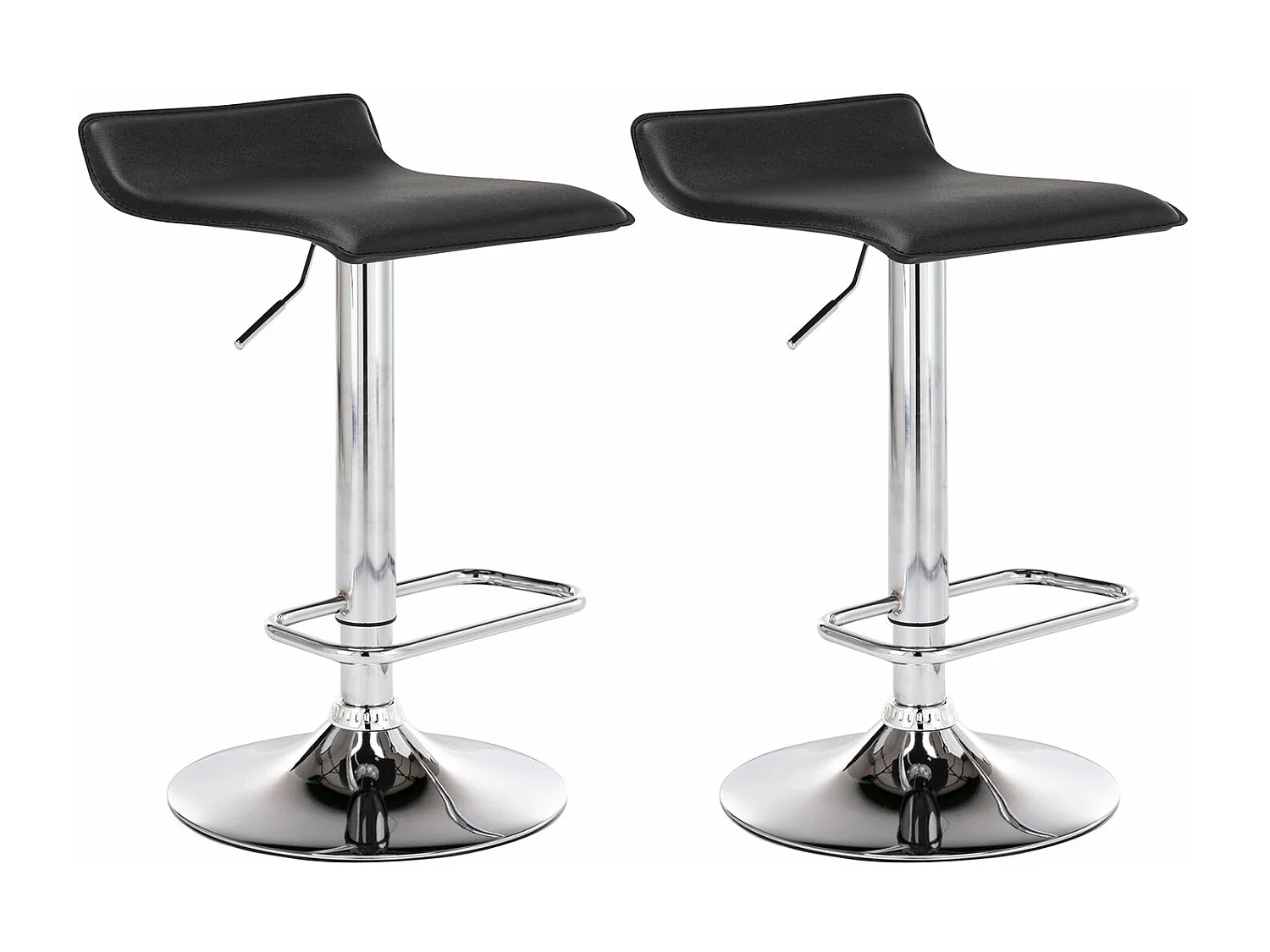 Lot de 2 tabourets noire 36 x 39 x 84 cm TDB10162