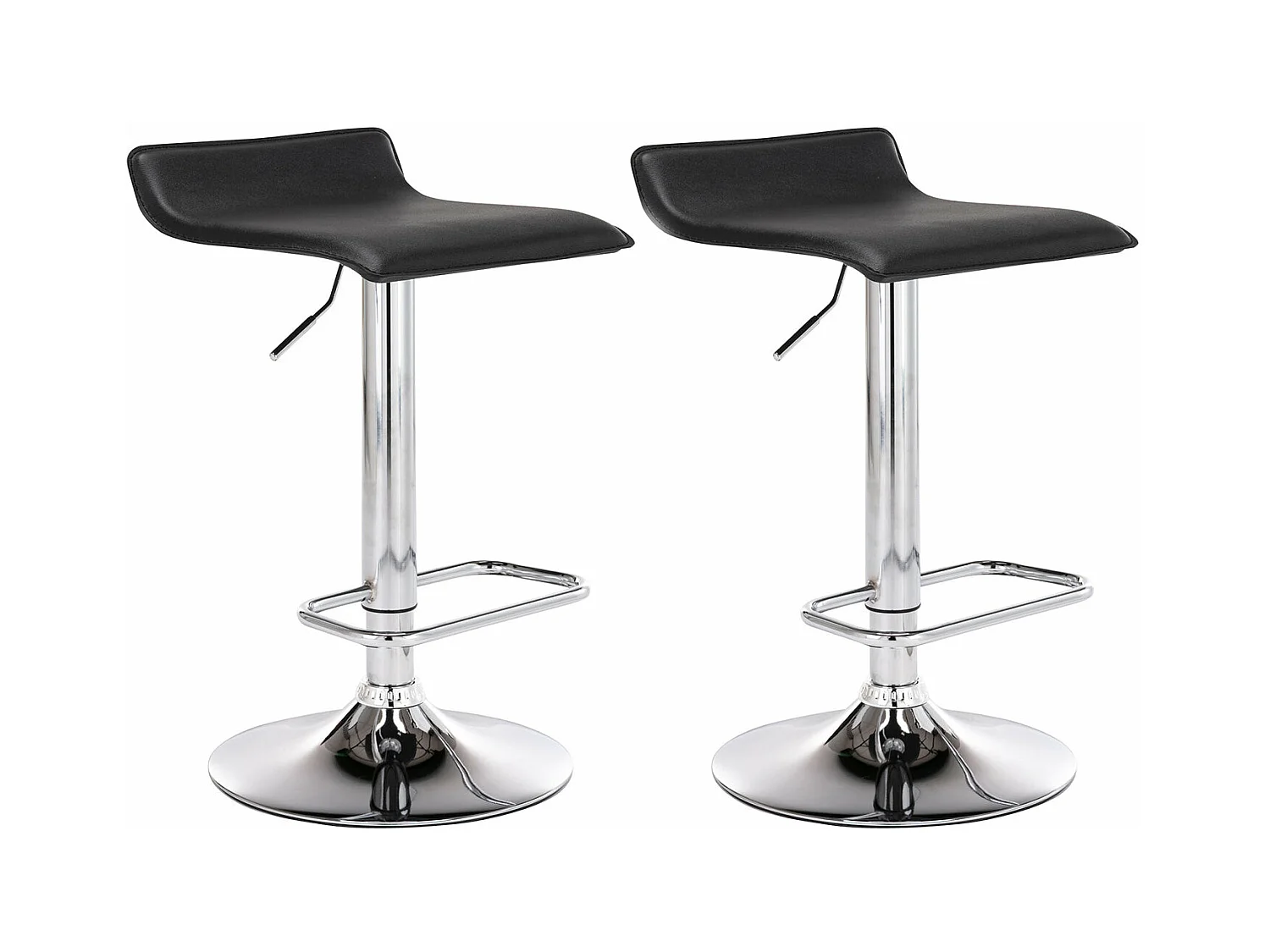 Lot de 2 tabourets noire 36 x 39 x 84 cm TDB10162