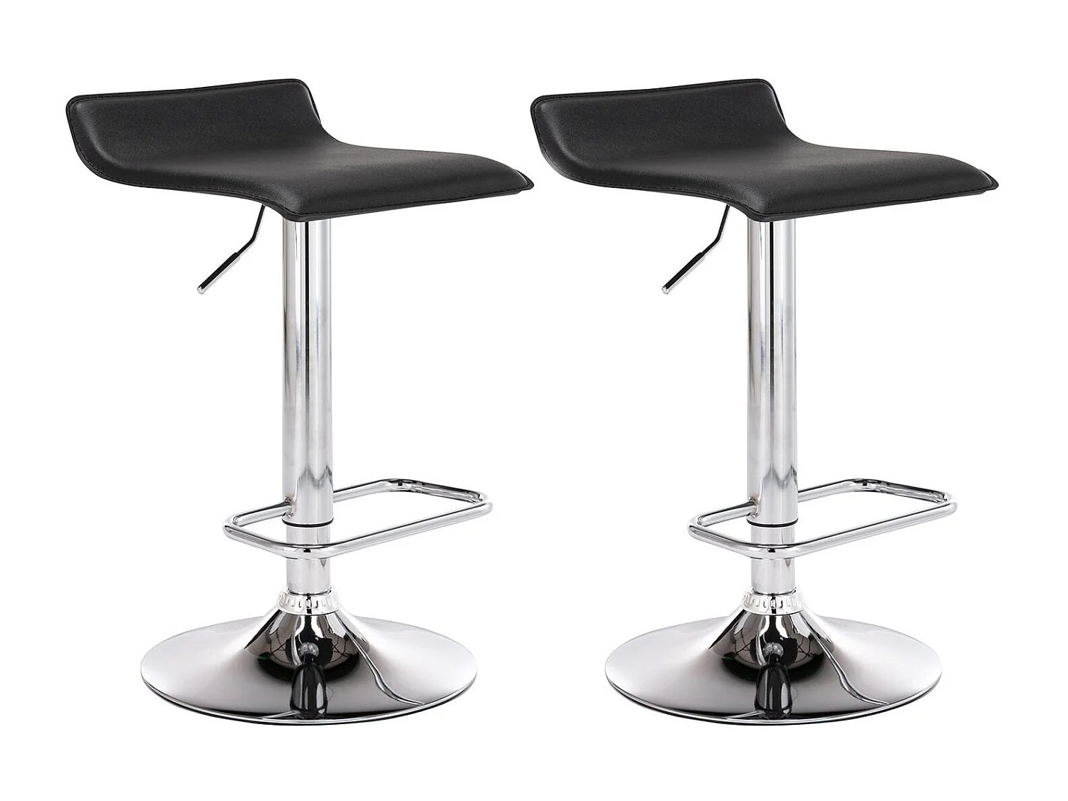 Lot de 2 tabourets noire 36 x 39 x 84 cm TDB10162