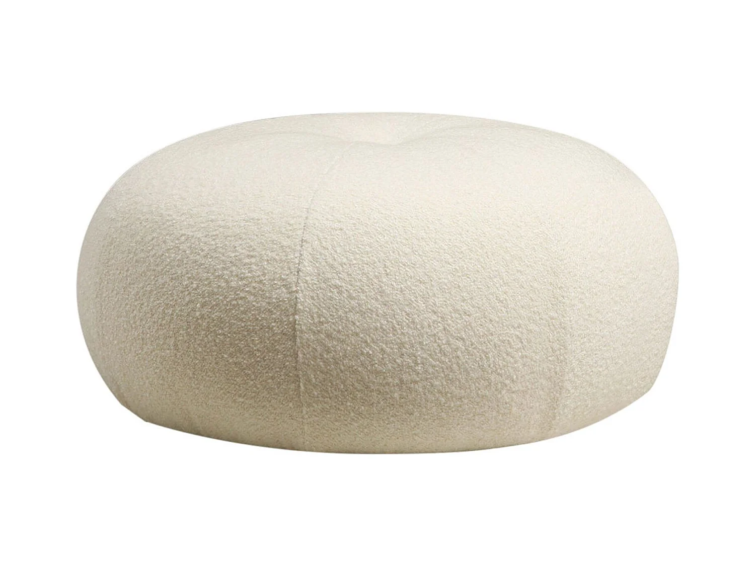 Pouf Marshmallow Tissu Blanc