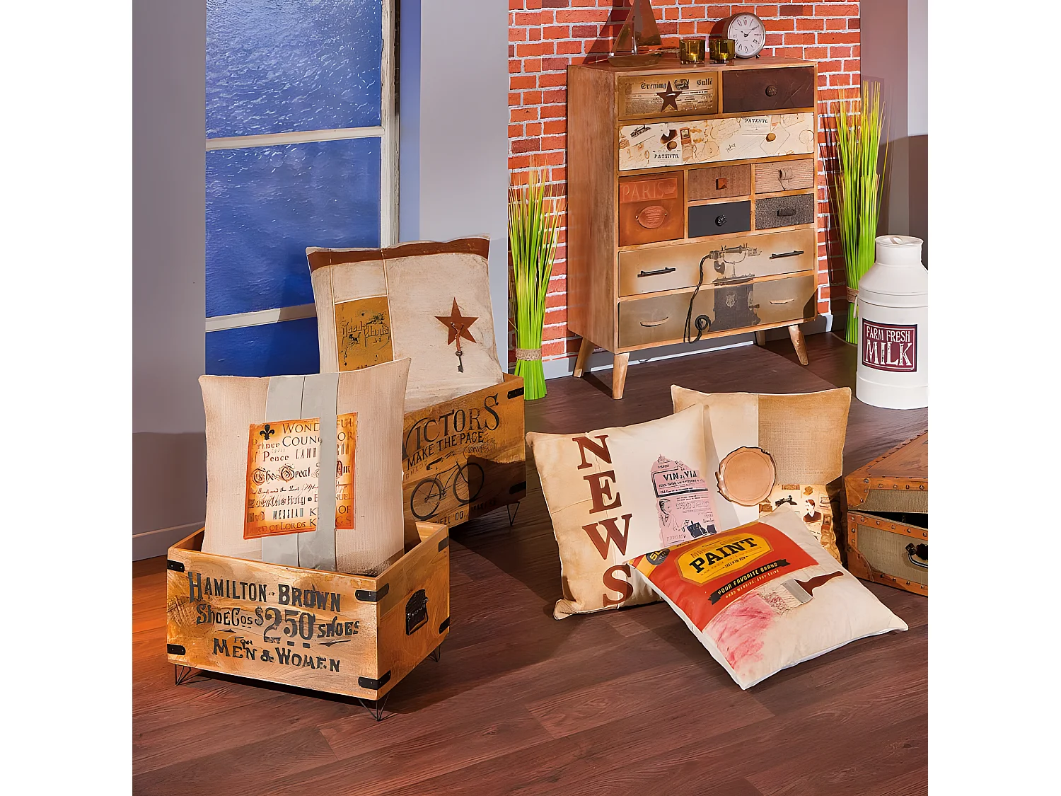 Cuscino Katla marrone.