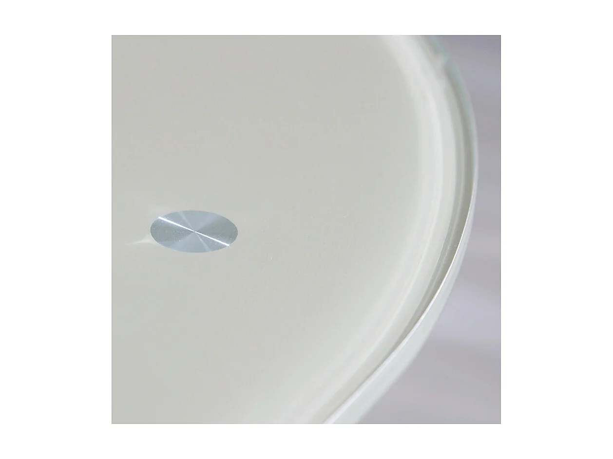 Table d'Appoint Design en Verre "Raza" 50cm Taupe