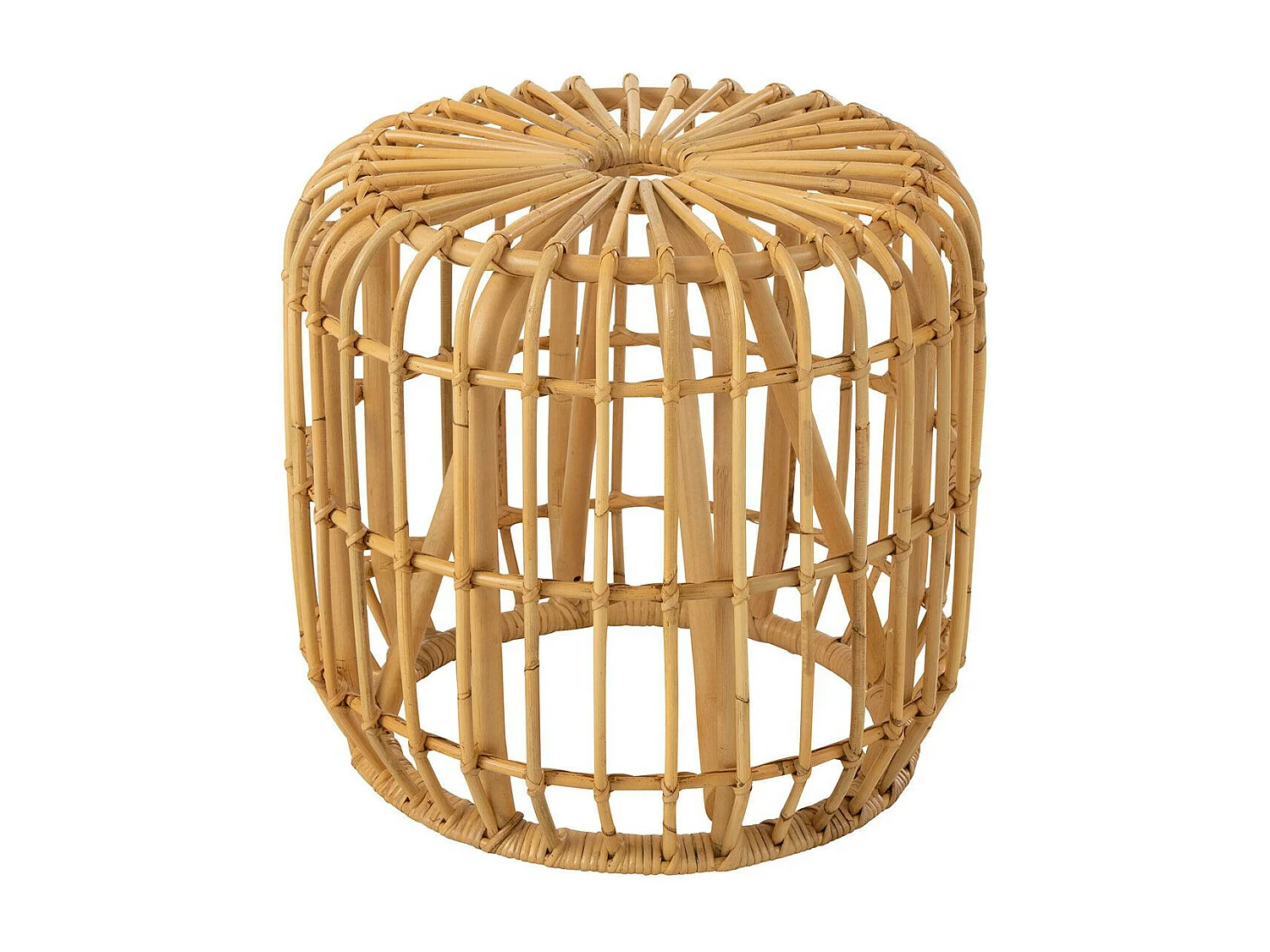 Table d'Appoint Design en Rotin "Sirine" 45cm Naturel