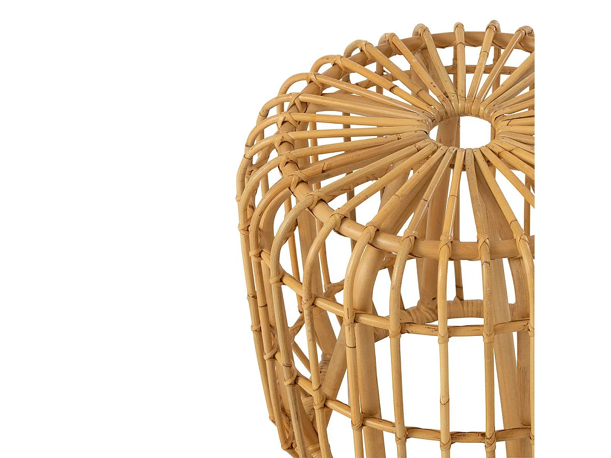 Table d'Appoint Design en Rotin "Sirine" 45cm Naturel