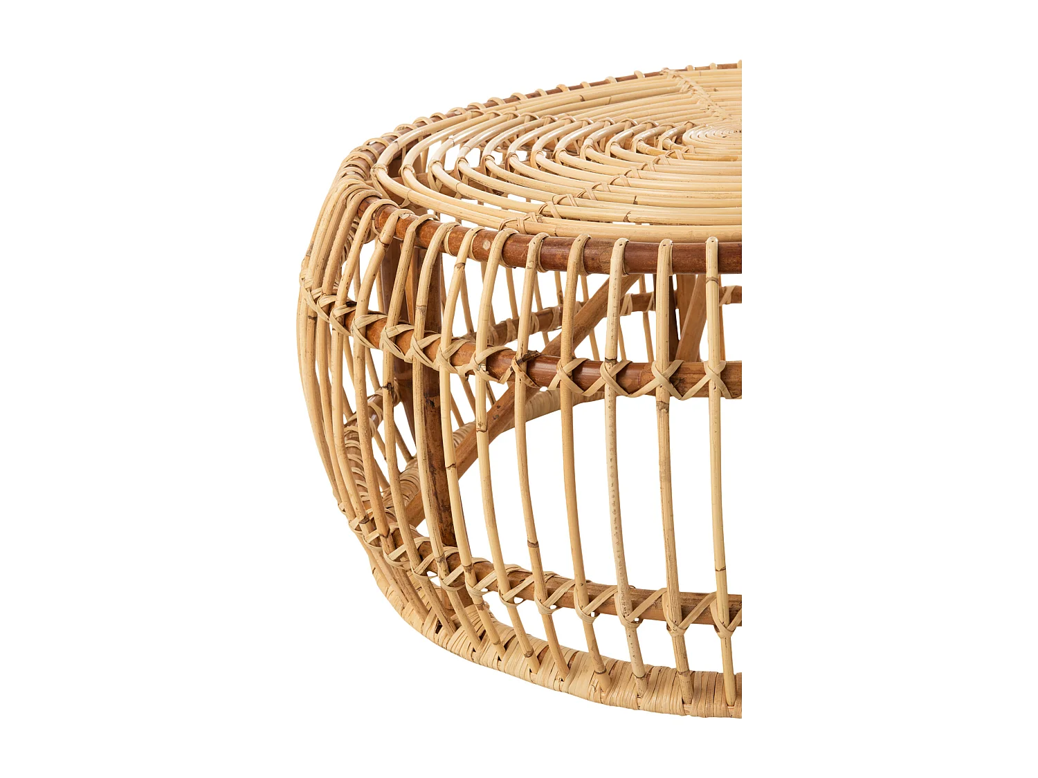 Table Basse en Rotin "Ana" 85cm Naturel