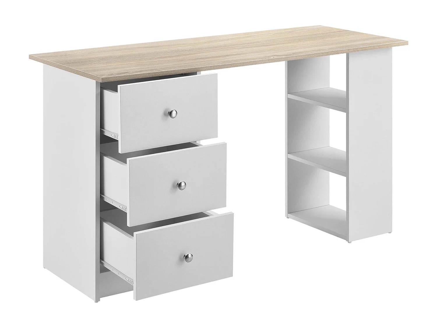 Bureau table poste de bois blanche 120 x 49 x 72 cm 03_0004709
