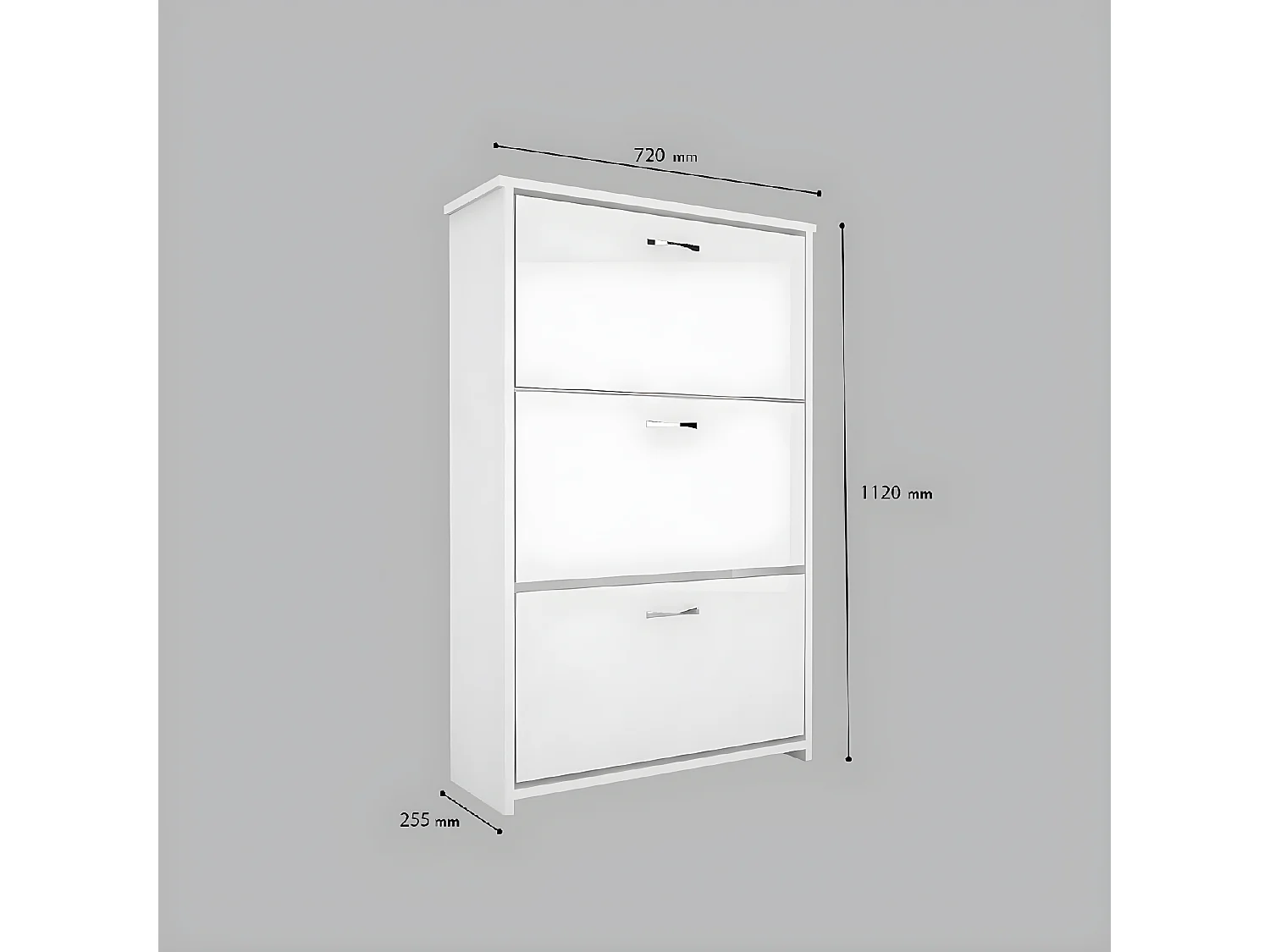 Étagère à Chaussures Tea, Blanc, 72x25,5x112 cm, EPIKASA