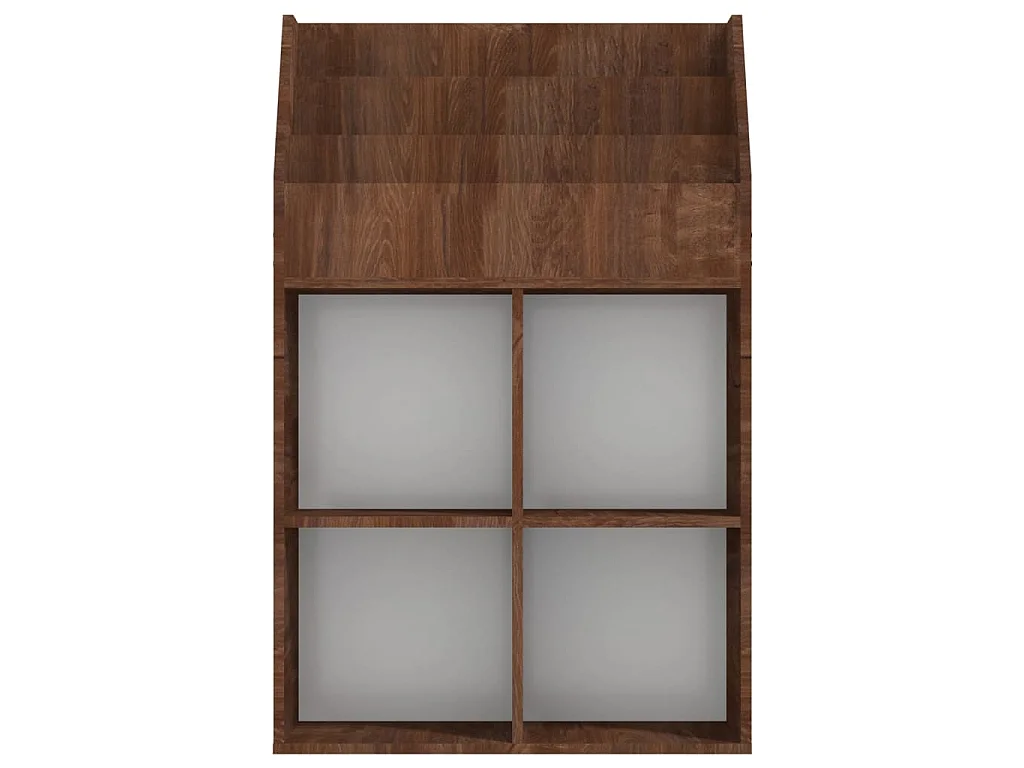 Porte-revue pour enfants Chêne marron 71x30x114 cm