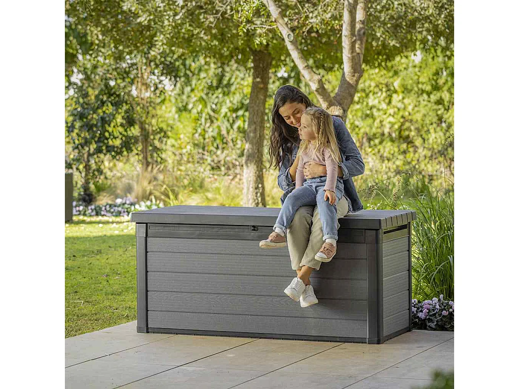 Boîte de rangement pour l'extérieur Cortina 570 L gris