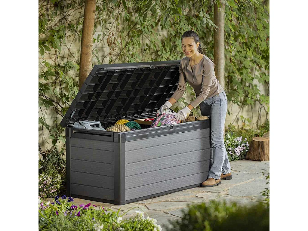 Boîte de rangement pour l'extérieur Cortina 570 L gris