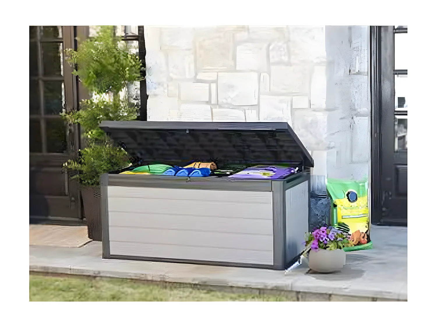 Keter Garten-Aufbewahrungsbox Premier 570 L Grau