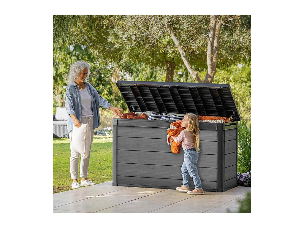 Boîte de rangement pour l'extérieur Cortina 757 L gris