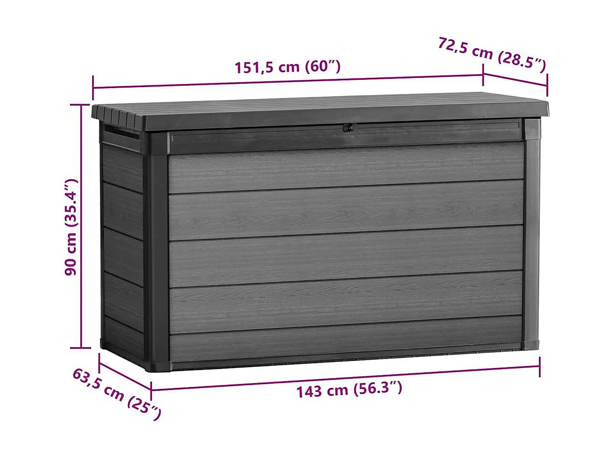 Contenitore Portaoggetti da Esterno Cortina 757 L Grigio