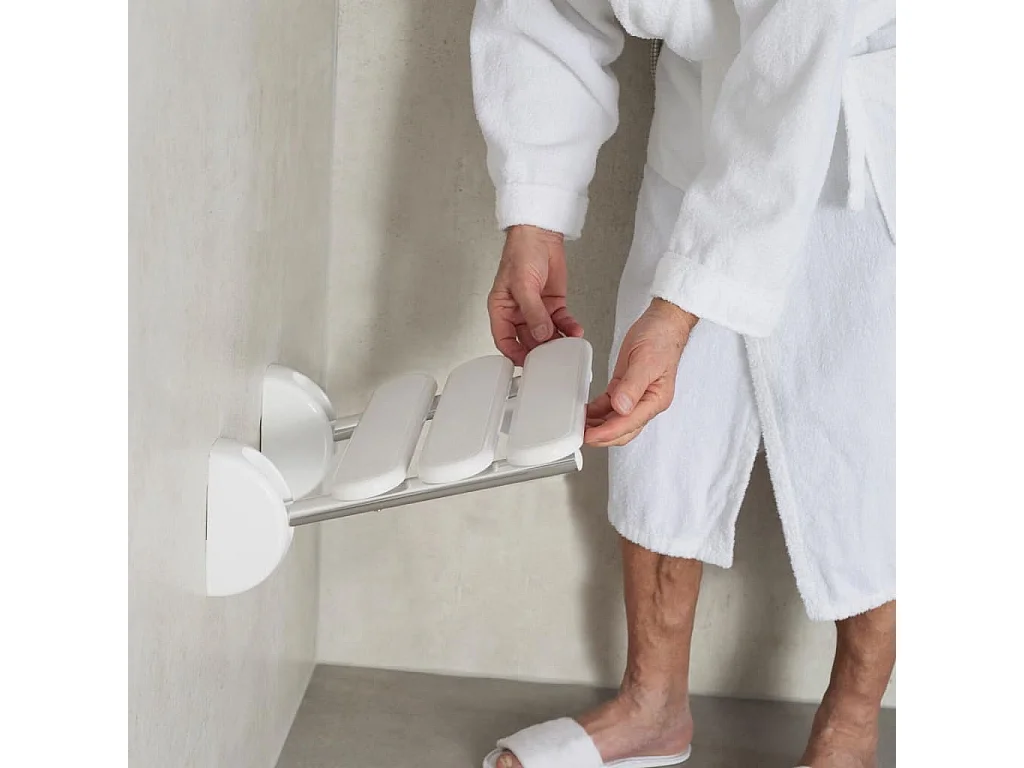 Assento de chuveiro dobrável Pro branco