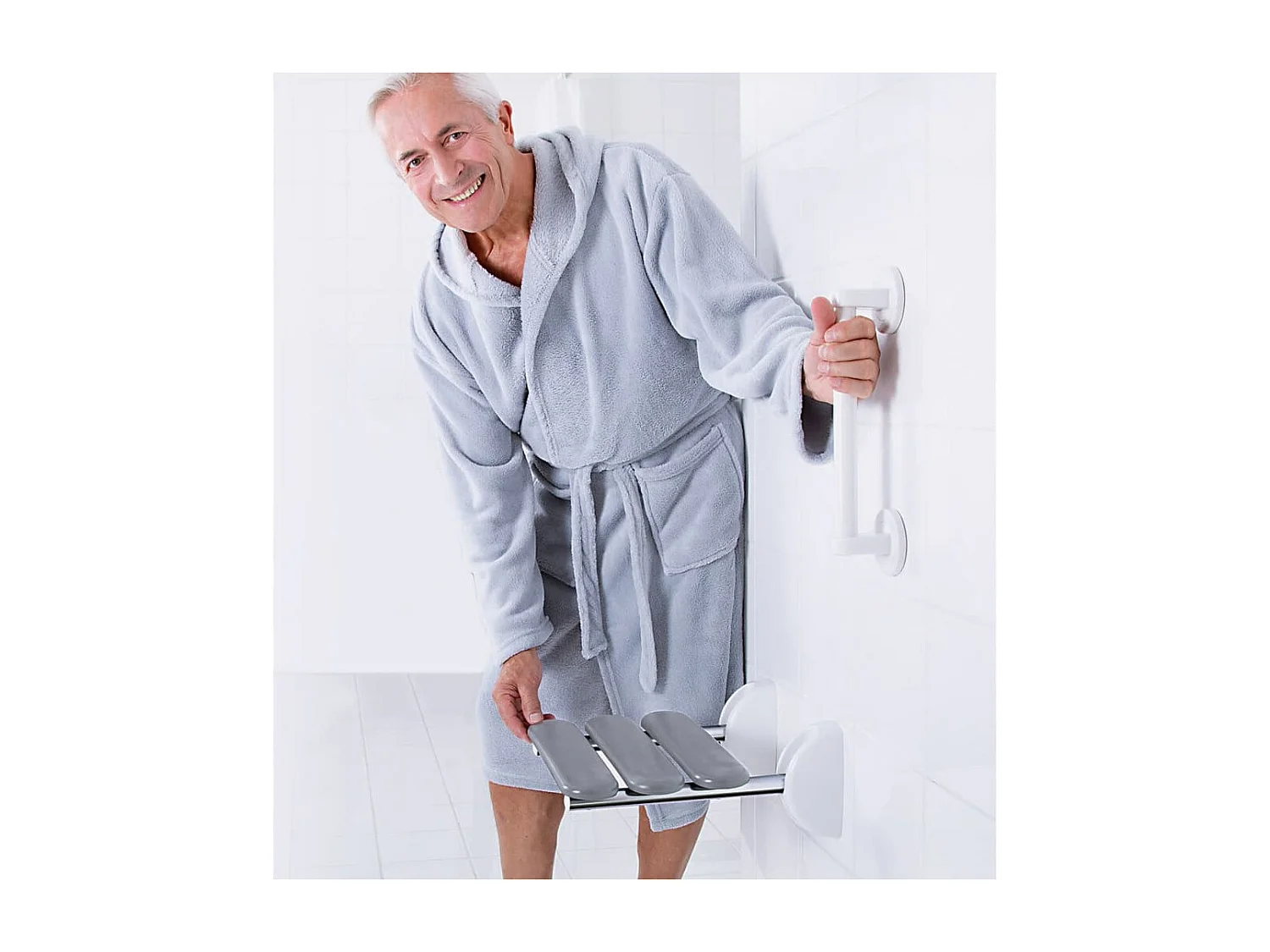 Duschklappsitz Pro Grau